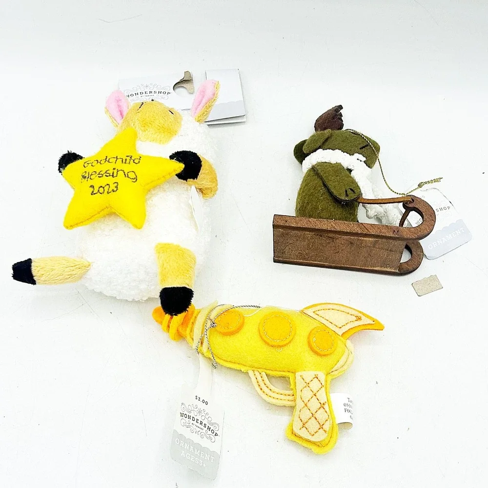 Wondershop Christmas Ornaments Lot of 10‎ NEW Felt Fabric Figures